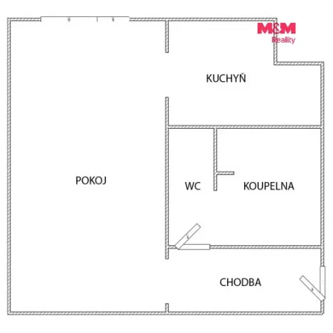 Pronájem bytu 1+kk, Kolín - Kolín III, Roháčova, 42 m2