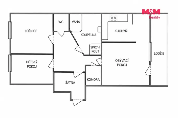 Prodej bytu 3+kk, Praha - Chodov, Na sádce, 80 m2