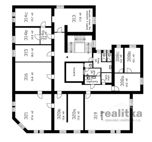 Pronájem kanceláře, Opava - Předměstí, Husova, 220 m2