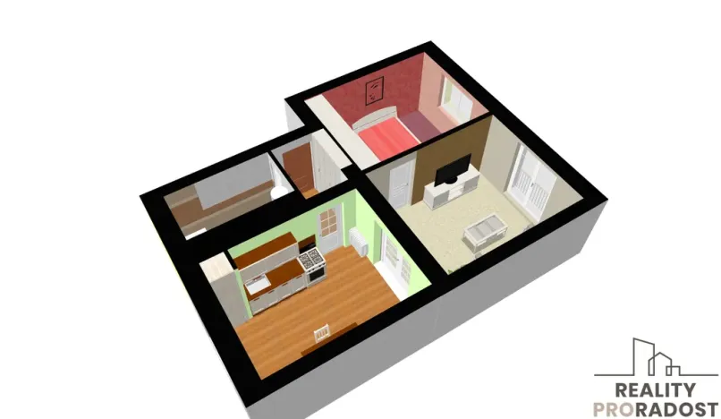 Pronájem bytu 2+1, Přerov, Jižní čtvrť I, 49 m2