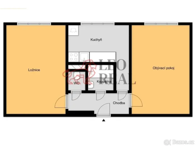 Pronájem bytu 2+1, Česká Lípa, Kozákova, 52 m2