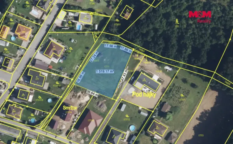 Prodej pozemku pro bydlení, Smržov, 1517 m2