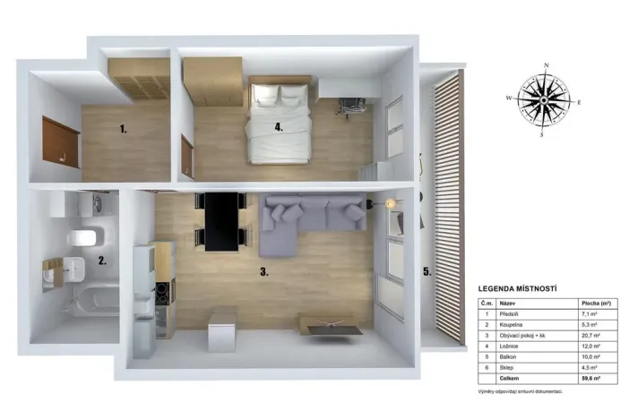 Prodej bytu 2+kk, Praha - Hloubětín, Lehovecká, 49 m2