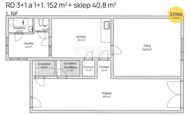 Prodej rodinného domu, Držovice, Olomoucká, 152 m2