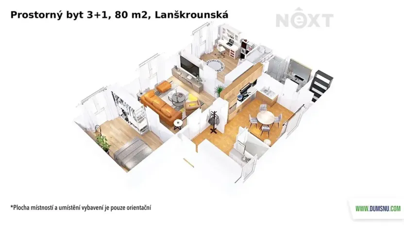 Prodej bytu 3+1, Moravská Třebová, Lanškrounská, 80 m2