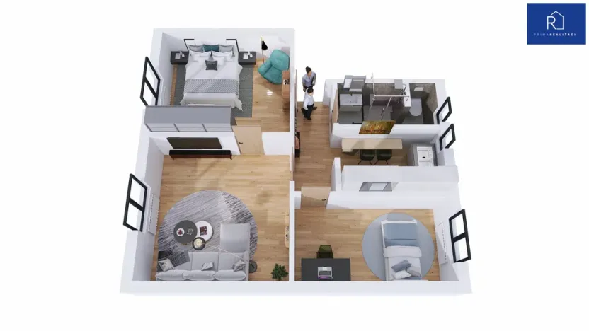 Prodej bytu 3+kk, Uničov, Hrubého, 61 m2