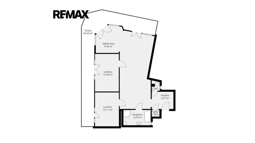 Pronájem bytu 3+kk, Praha - Podolí, U Kublova, 88 m2
