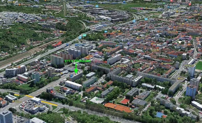 Pronájem bytu 1+1, Brno, Palackého třída, 39 m2