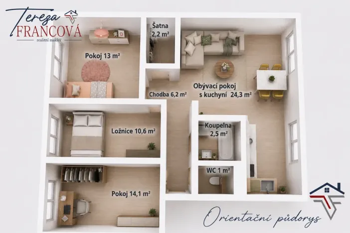 Prodej bytu 4+kk, Kopřivnice, Dukelská, 76 m2