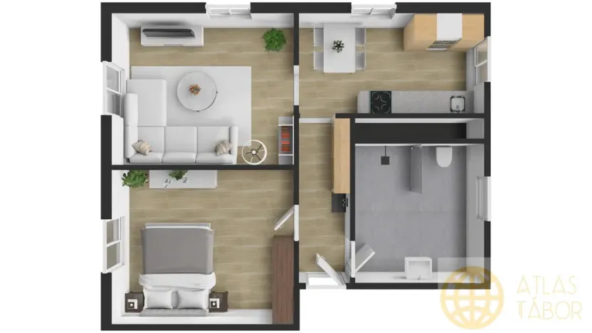 Prodej bytu 2+1, Mníšek pod Brdy, Skalecká, 54 m2