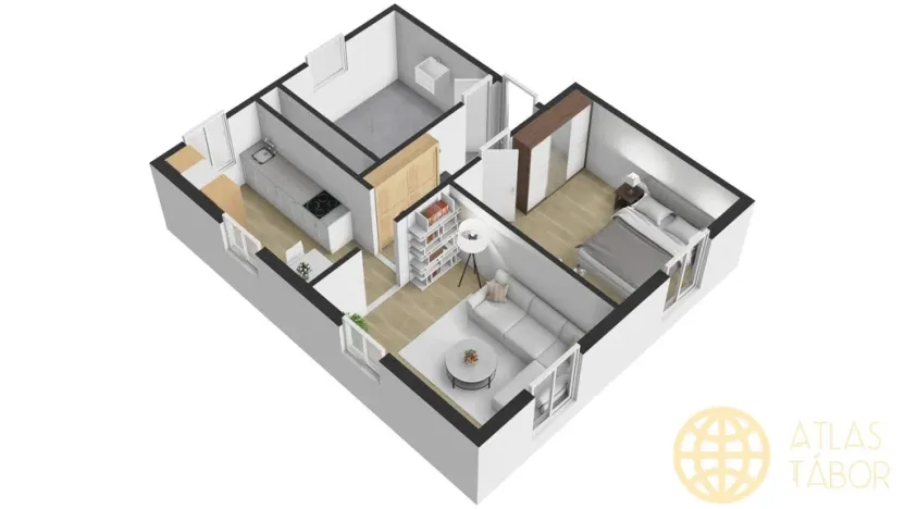 Prodej bytu 2+1, Mníšek pod Brdy, Skalecká, 54 m2