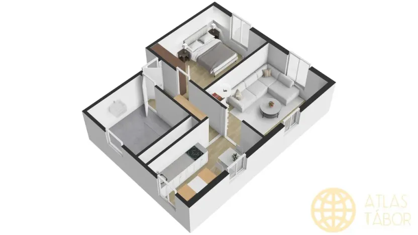 Prodej bytu 2+1, Mníšek pod Brdy, Skalecká, 54 m2
