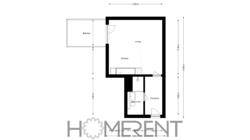 Pronájem bytu 1+kk, Praha, Vyšehradská, 37 m2
