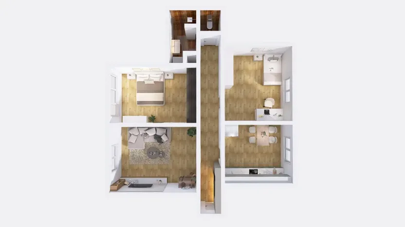 Prodej bytu 3+1, Luká, 70 m2