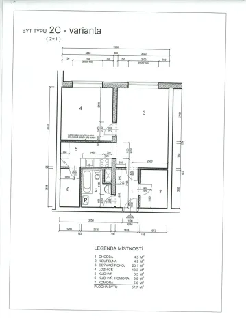 Pronájem bytu 2+kk, Brno, Zderadova, 57 m2