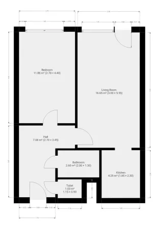 Pronájem bytu 2+kk, Praha, Slancova, 47 m2