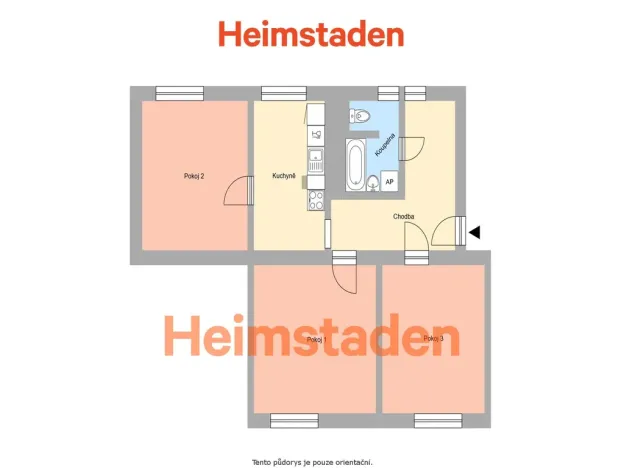 Pronájem bytu 3+1, Havířov-Město, Hybešova, 67 m2