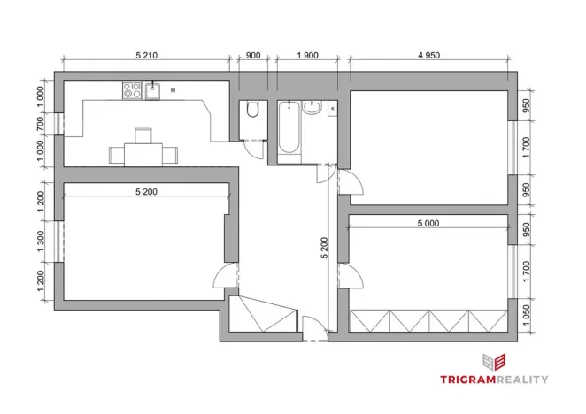 Pronájem bytu 3+1, Hradec Králové, Čelakovského, 91 m2