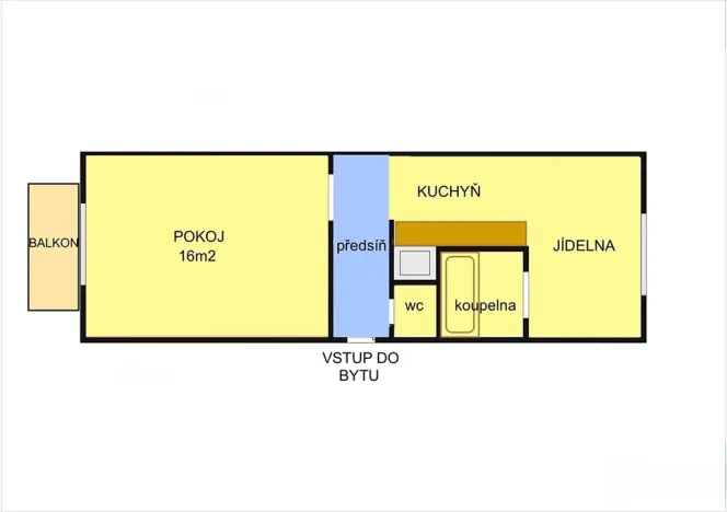 Pronájem bytu 2+kk, Brno, Palackého třída, 39 m2