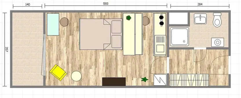 Pronájem bytu 1+kk, Praha - Hostivař, Horolezecká, 31 m2