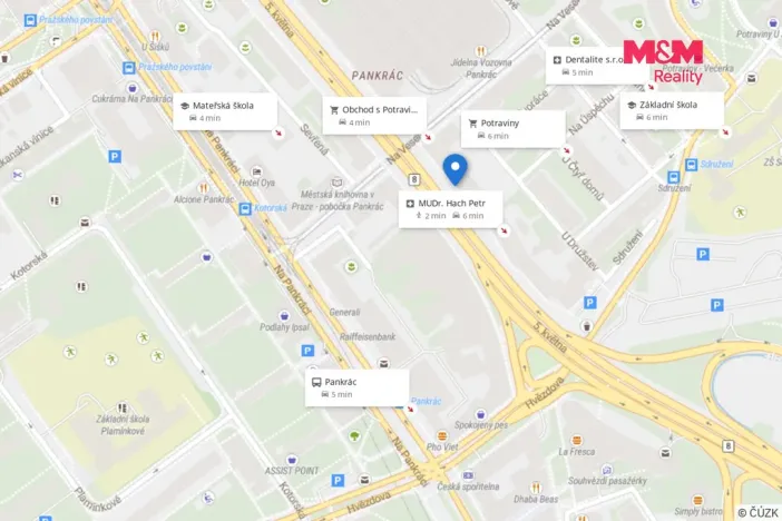Pronájem bytu 2+kk, Praha - Nusle, 5. května, 47 m2