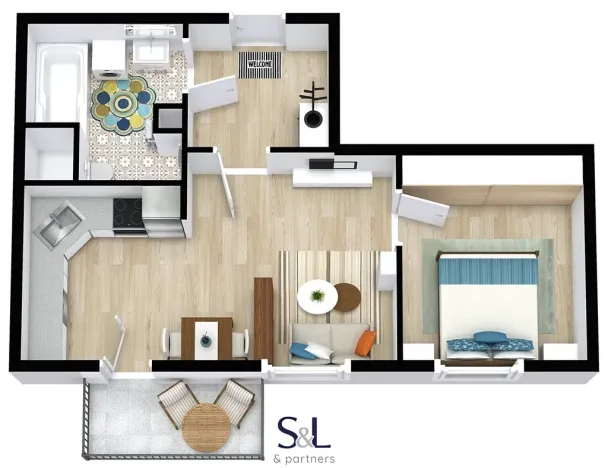 Pronájem bytu 2+kk, Liberec, Zelené údolí, 38 m2
