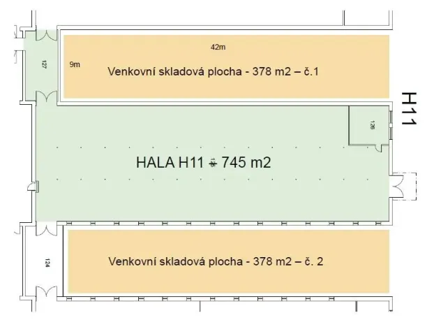 Pronájem skladu, Praha - Horní Počernice, V slavětíně, 745 m2