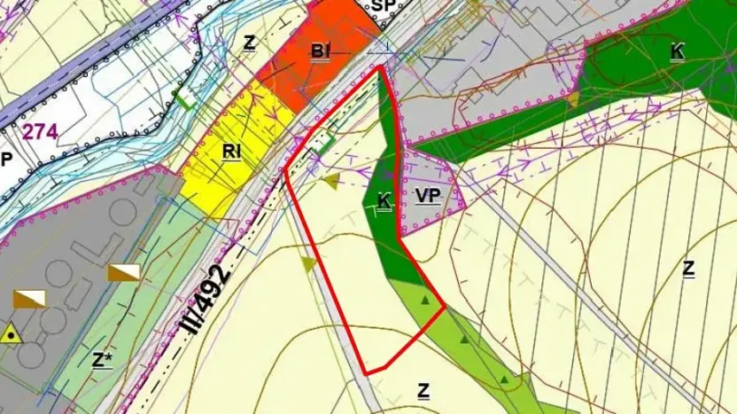 Pronájem pole, Luhačovice, 12273 m2