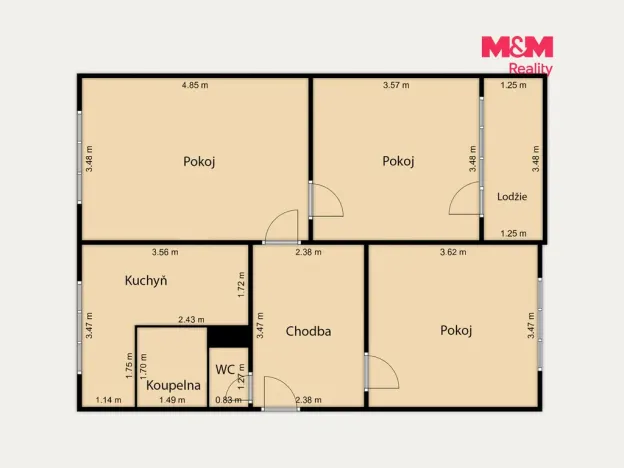 Prodej bytu 3+1, Mariánské Lázně - Úšovice, Hroznatova, 60 m2