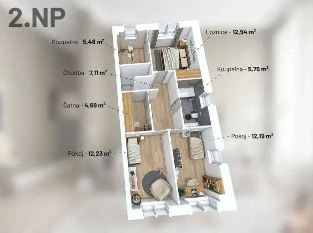 Prodej bytu 4+kk, Praha - Řepy, Otlíkovská, 125 m2