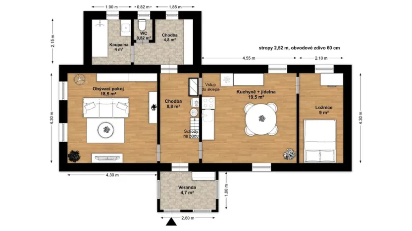 Prodej rodinného domu, Heřmaničky - Číšťovice, 77 m2