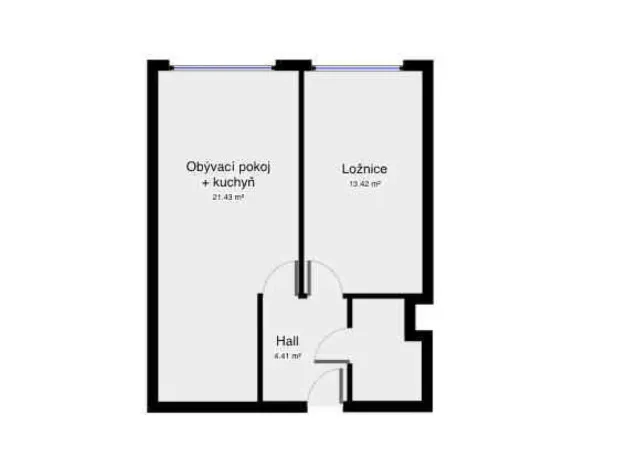 Pronájem bytu 2+kk, Praha - Prosek, Litoměřická, 42 m2