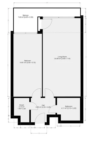 Pronájem bytu 2+kk, Praha - Vysočany, Smržových, 56 m2