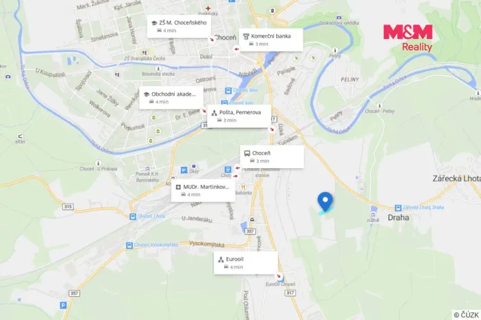 Prodej pozemku pro bydlení, Choceň, 463 m2