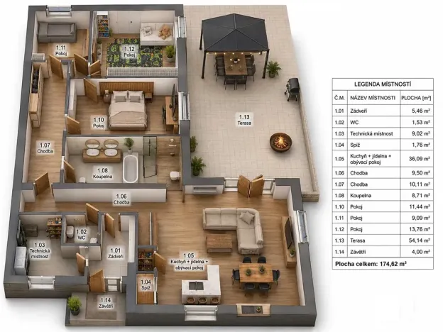 Prodej rodinného domu, Tišice, Na ladech, 116 m2