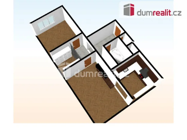 Pronájem bytu 2+kk, Praha - Břevnov, Pod Královkou, 50 m2