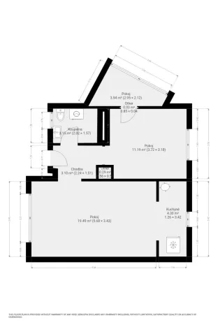 Pronájem bytu 2+kk, Brno, Ypsilantiho, 45 m2