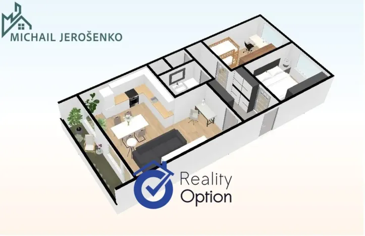 Pronájem bytu 3+kk, Praha - Krč, Na strži, 67 m2