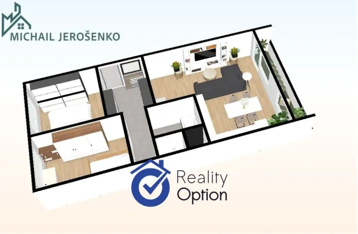Pronájem bytu 3+kk, Praha - Krč, Na strži, 67 m2