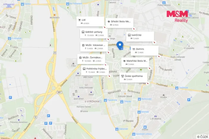 Prodej bytu 2+kk, Praha - Letňany, Malkovského, 43 m2
