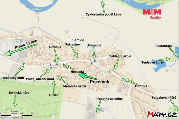 Prodej komerčního pozemku, Semice, 1554 m2