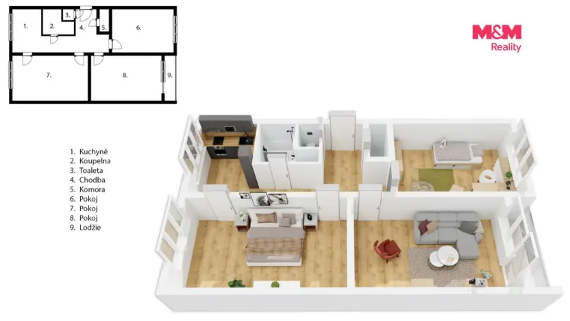 Prodej bytu 3+1, Hradec Králové - Moravské Předměstí, Štefánikova, 79 m2