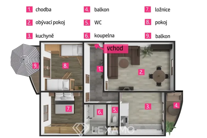 Prodej bytu 3+1, Moravské Budějovice, Hloužkova, 106 m2