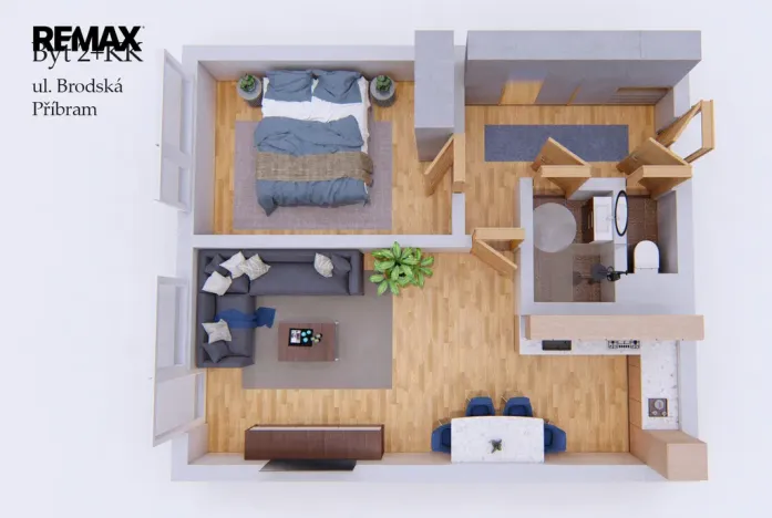 Prodej bytu 2+kk, Příbram - Příbram VIII, Brodská, 43 m2