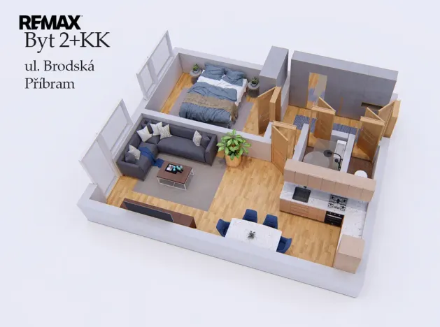 Prodej bytu 2+kk, Příbram - Příbram VIII, Brodská, 43 m2