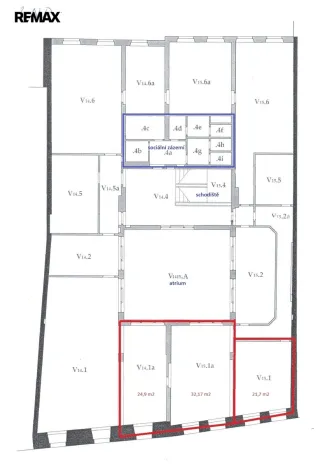 Pronájem kanceláře, Hradec Králové, Malé náměstí, 57 m2