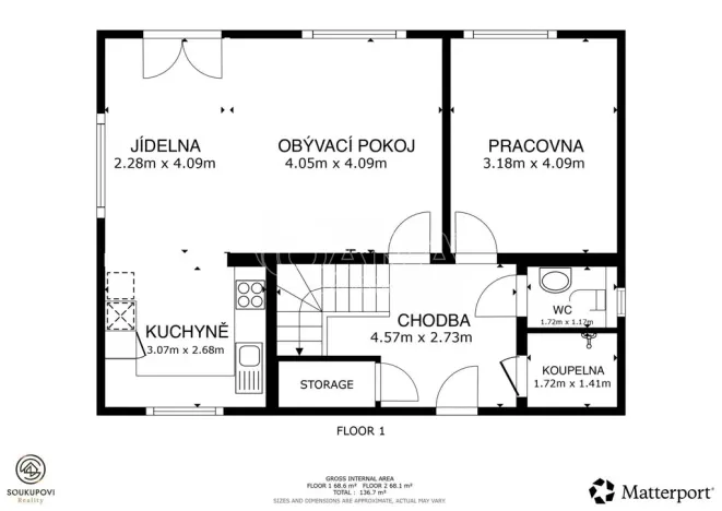 Prodej rodinného domu, Komárov, Sokolská, 132 m2