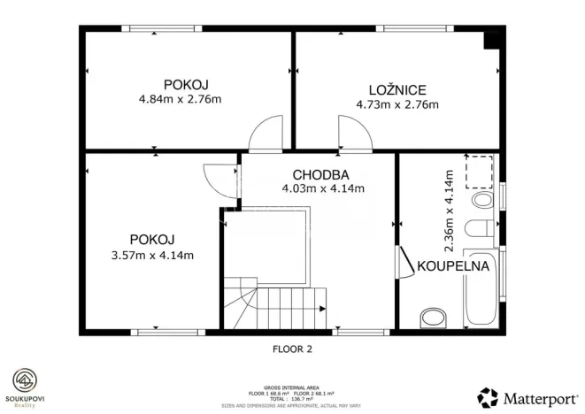 Prodej rodinného domu, Komárov, Sokolská, 132 m2