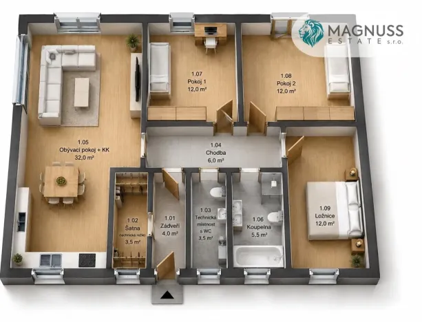 Prodej rodinného domu, Kožušany-Tážaly - Kožušany, 102 m2