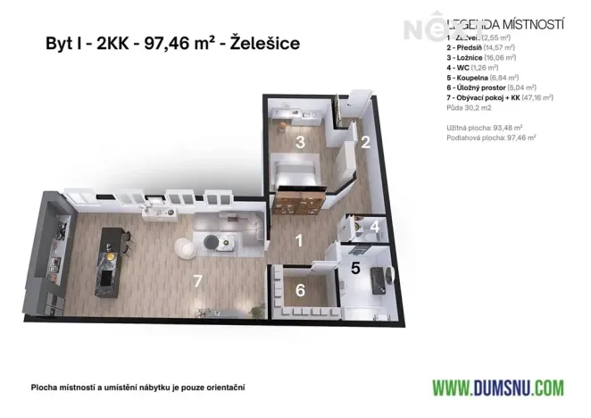 Prodej bytu 2+kk, Želešice, 24. dubna, 97 m2